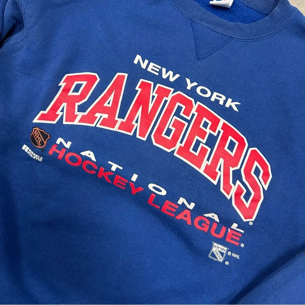 Vintage NY Rangers Russell Athletic Sweatshirt L - Picture 2 of 5